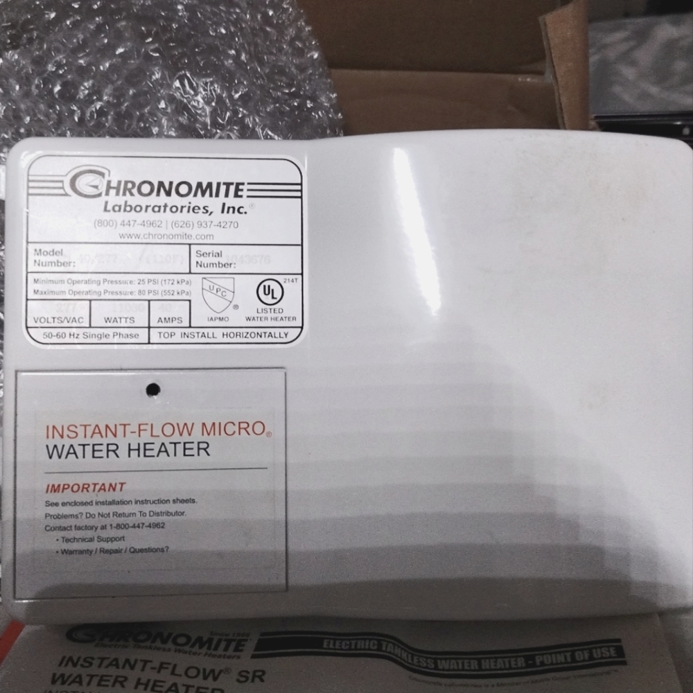 Chronomite instant flow water heater